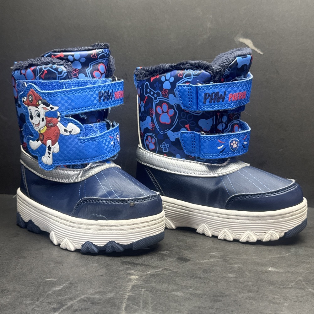 Nickelodeon Paw Patrol Marshall Light-Up Fleece Lined Boots Toddler Size‎ 9